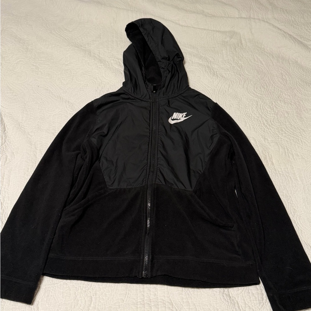 Nike Kids Black Hooded Jacket